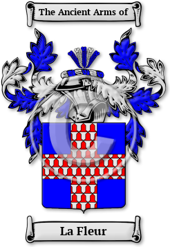 La Fleur Family Crest Download (jpg) Legacy Series - 150 DPI